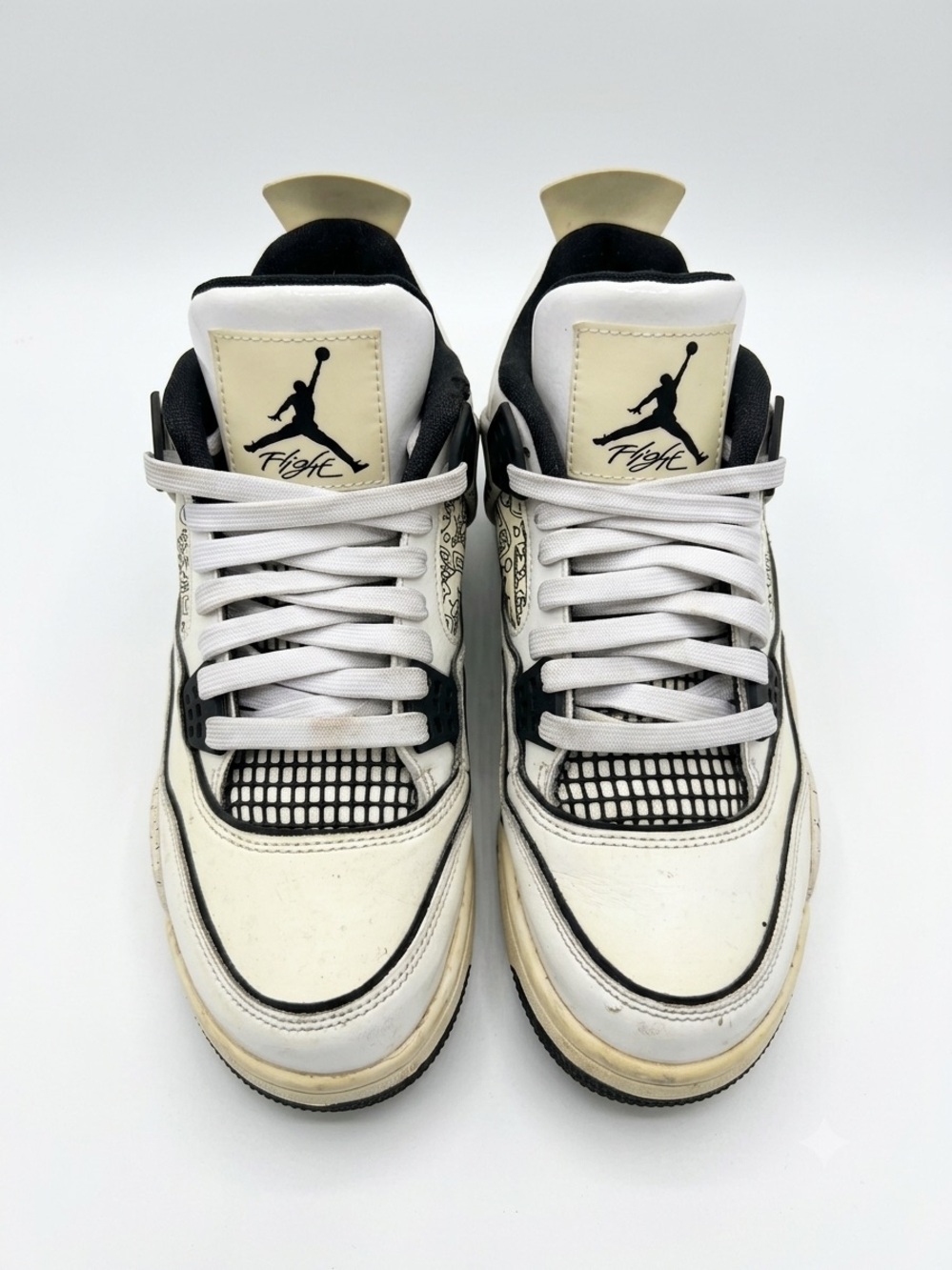 Jordan Men’s Sneakers in White and Black with Cream Accents